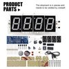 DIY Digital Clock Soldering Kit 4-Digit LED Display with Temperature Sensor, 12H/24H Alarm & Memory Function, STEM Electronics Project for Teens & Adults (Green)