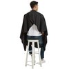 PERFEHAIR Salon Hair Cutting Cape with Rubber Neck Collar, Professional Anti-static Barber Cape for Shampoo, Haircut and Styling-Black-53 x 57 inches