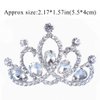 Jakawin Rhinestone Wedding Hair Comb Crystal Flower Girls Headpiece Bridal Tiara Combs Crown Birthday Gift (Sliver)