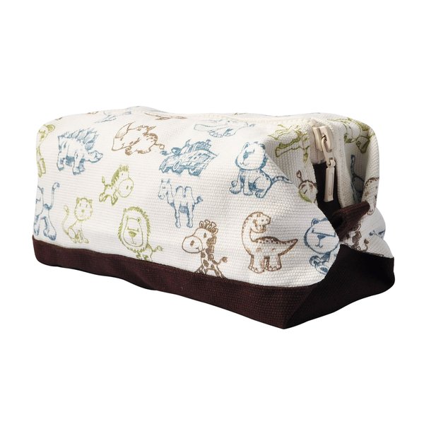 Animals 3 Printed Canvas Makeup Cosmetic Pouch Pen Pouch WAS_06