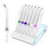 Replacement Tips for Waterpik Water Flosser (6 Plaque Seeker Tips & Storage Case Bundle)