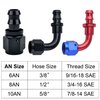 SYKRSS 10AN 90 Degree Push Lock Swivel Hose End Fitting For Rubber Fuel Line Black 2pcs