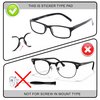 NOV Optical Eyeglass Nose Pads | Self Adhesive Transparent Silicone | Soft Cushion with Air Chamber | Stick on Anti-Slip for Plastic Frame Eyeglasses and Sunglasses | 3.2mm Thickness (10 Pairs)