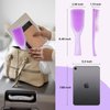 RHOS Hair Brush for Women,Men and Kids-Detangler Brush for Curly,Thick,Short,Thin Hair,Wet Dry Detangling Hair Brush for Smoothing,Anti Breakage-Hair Brush without Ball Tips(Purple)