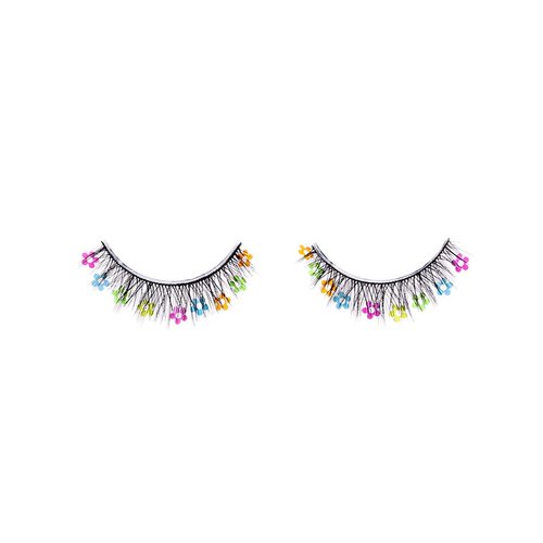 PaintLab Synthetic Lashes, False Eyelashes Natural Look, Lightweight Reusable Lash Extension Strip For Kids, Teens and Women, 1 Pair, Multi-Flower Lashes