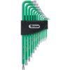 Titan 12715 Extra-Long Arm Tamper Resistant Star Key Set - 13 Piece , Green