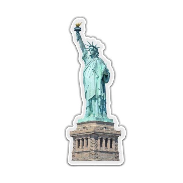 GT Graphics Statue of Liberty - 5" Vinyl Sticker - for Car Laptop I-Pad - Waterproof Decal