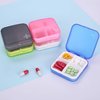 ZDQZC Pill Organizer - Portable Pill Box Small Pill Container for Purse or Pocket, Excellent Pill Storage Case (Pink, 4+6 Compartment)
