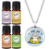 Wild Essentials Buddha Let It Go Essential Oil Diffuser Necklace Gift Set Aromatherapy Pendant, 24 inch Stainless Steel Chain, Refill Pads, 100% Pure Oils, Lavender, Peppermint, Lemongrass and Orange