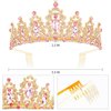 Didder Pink and Gold Birthday Sash and Crown for Women Girls Birthday Girl Sash and Tiara Princess Birthday Party Decorations Headpiece Crown Headband for Girls
