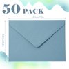 Whaline 50Pcs A7 Invitation Envelopes Set Dusty Blue Greeting Card Envelopes V-Flap Envelopes Gift Card Sleeves for Mailing Envelopes Sending Card Wedding Baby Shower Birthday, 7.3x5.3 Inch