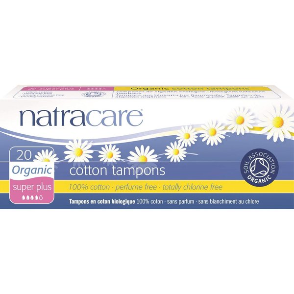 Natracare Organic Cotton Tampon Super Plus 20 Count (3 Pack)