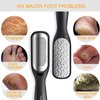 Foot File Callus Remover,Colossal Foot Rasp and Professional Foot Scrubber Pedicure Kit to Remove Hard Skin for Wet and Dry Feet,Surgical Grade Stainless Steel File (black and silvery)