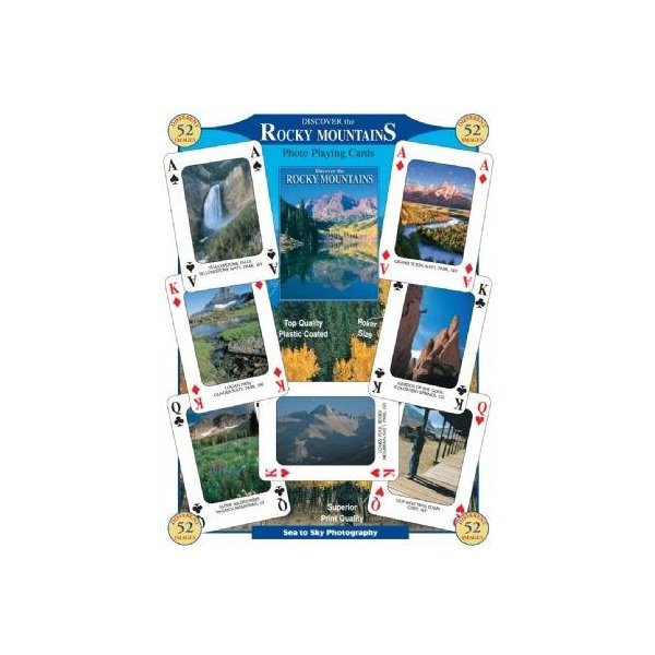 SEA and SKY Discover The Rocky Mountains Playing Cards