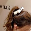 2 PCS Ribbon Bow Banana Clip Vertical Ponytail Claw Clip Korean Style Bowknot Ponytail Claw for Women Girls Banana Barrette Claw Hairpin Sweet Ponytail Holder Hair Accessories