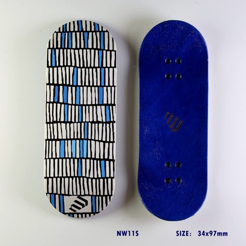 NOAHWOOD Fingerboards Deck (34.1x97mm 5-Layer Maple Wooden Handmade by NW11s Molds)+2 Pcs Grip Tape (Fance)