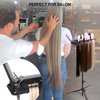 AliLeader Hair Extension Tool Tray with 2Pcs Hair Comb for Wig Stand Tripod Hair Extension Holder for Styling Hair Hanger for Washing,Coloring and Blow-Drying of Weft,Clip-In,Tape-In Extensions