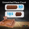 Minizfigs 265 Pieces Reddish Brown Masonry Profile Bricks Set Building Blocks for Bulk Brick Wall Parts and Pieces City Castle Medieval Compatible with Major Building Toy Brands Including Lego