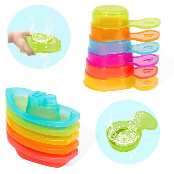 AMCHSURI Baby Bath Toys for Kids Ages 1-3, 11 PCS Mold Free Toddler Bath Toys for 2-4 Bathtub Water Toys, Bath Toys for Babies 6-12-18 Months, Water Table Accessories