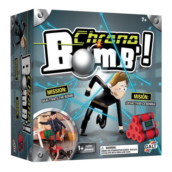 Galt Toys Chrono Bomb, Kids Fun Spy Family Action Floor Game, Beat The Bomb Age 7+, Various Mode Multiplayer Game