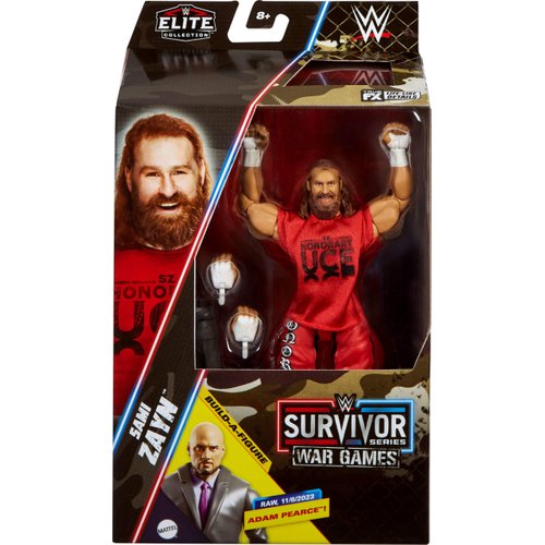 Mattel WWE Elite Collection Action Figure & Accessories, Premium Live Event Sami Zayn with Interchangeable Hands & Build-A-Figure Pieces