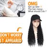 Goddess Box Braids Braiding Hair Baseball Cap Hat Wig Bohemian Curly Ends Braids Hat with Braided Boho Hair Extensions for Black White Women Synthetic Braids Hat Wig with Hair Attached (20inch, 1B)