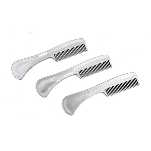 G.B.S Unbreakable Doll Comb Set for Grooming - Fine Toothed Combs, Small Pocket Size Design, For Styling and Detangling Doll Hair or Wig Gray(Pack of 3)