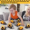 Nunesoke 24PCS Mini Construction Trucks, Construction Vehicles Trucks, Small Construction Toys, Construction Pull Back Vehicles, Construction Party Favors Engineering Vehicles for Boys with Stickers