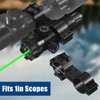 UUQ Hunting Airsoft Gun Lasers - Military Grade Green Laser Sight for Rifle with 20mm Picatinny Mount & 1'' Ring Mount Adapter, Remote Pressure Switch,Battery Dot for Accurate and Reliable Performance