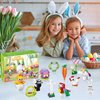 12Pcs Easter Egg Fillers Building Kits, Easter Rabbit 12 in 1 Building Blocks Set, Easter Bricks Toy Gift Easter Egg Fillers, Easter Basket Stuffers, Easter Party Favors for Kids 6+