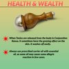 HEALTHANDWEALTH kansa Wand face Detox Bronze/Kansa Wand Body and Foot Massager with Wooden Handle for Detoxification and Deep Relaxation (Both Side Kansa Cap Medium & Mini)
