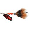Mepp's Black Fury Dressed Treble Fishing Lure, 1/2-Ounce, Fluorescent Red Dot/Black Red Tail (BF5T FL)