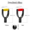 MroMax Shovel D Grip Handle, 1-1/4" Inner Diameter 32mm PVC Spade Snow Shovel Replacement Handle Garden Accessories for Digging Raking Tool Red-Black