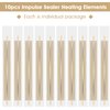 10 Pieces Impulse Sealer Replacement Parts 8 Inch Heat Seal Strips Replacement Element Grip Impulse Sealer Heating Element Service Spare Repair Kit, 200mmx2mm