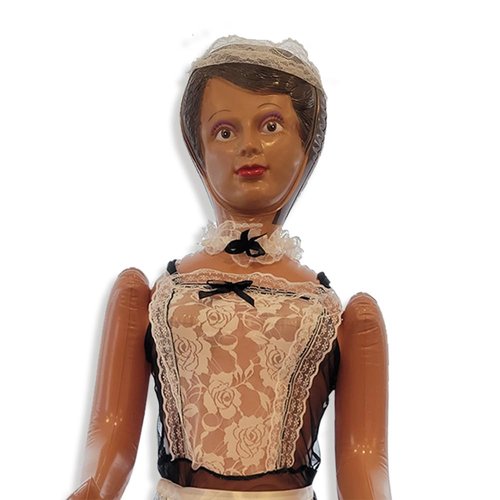 Merrimix 59" Destiny Inflatable Blow Up Doll with Maid Costume, Gag Gifts for Men, Bachelor Party Favors and Decorations + Bachelorette Party Accessories, Blow Up Dolls, Funny Bachelorette Party Gifts