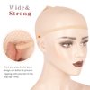 WeKen Individual Package Wig Cap, 6PCS Beige Mesh Wig Cap Net, Two End Open Mesh Net Wig Caps, Liner Weaving Caps for Women, Men, Kids