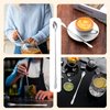 10pcs coffee ice cream bartender long handled spoon stirrer bar spoon cocktail mixing tool, reusable small flavor mixing spoon milkshake cold drink rotation