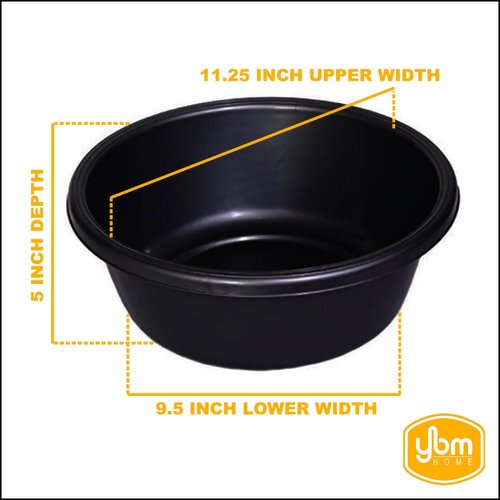 YBM Home 1148 Round Plastic Wash Basin, 7 Quarts, 11.25", Purple