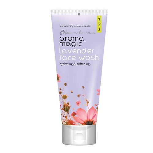 Aroma Magic Lavender Face Wash | 3.38 Fl Oz (100ml) | Hydrating Facial Cleanser for Dry Skin | Natural Facewash with Essential Oil of Rose | for Men & Women