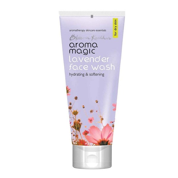 Aroma Magic Lavender Face Wash | 3.38 Fl Oz (100ml) | Hydrating Facial Cleanser for Dry Skin | Natural Facewash with Essential Oil of Rose | for Men & Women
