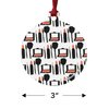 Makeup Lipstick Compact Eyeshadow Mascara Drawing Aluminum Holiday Christmas Tree Ornament - 3.0" (7.6 cm) x 3.37" (8.6 cm)