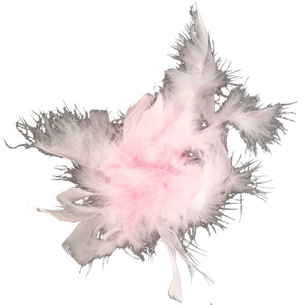 Touch of Nature Feather Turkey Flat Chandelle Clip Light Pink 1pc