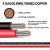 Battery Cable - iGreely 8 AWG 8 Gauge Wire Made with Tinned Copper Wire Battery Power Inverter Cables with Terminals for Solar Panel Trolling Motor Automotive Motorcycle RV Marine Boat 4ft/1.2m