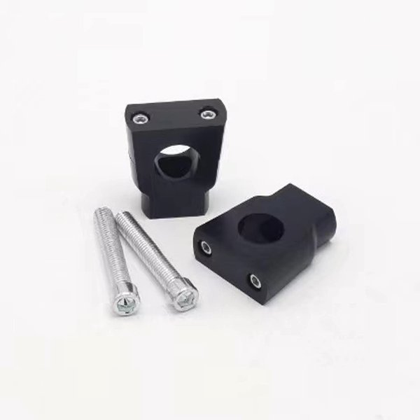 MOTLTECH 7/8" 22MM Handlebar Riser Clamp Compatible with Harley Kawasaki Suzuki Yamaha Honda Shadow,black