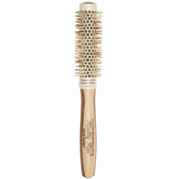 Olivia Garden Healthy Hair Eco-Friendly Bamboo Ionic Thermal Round Hair Brush HH-23 (1")