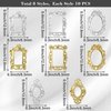 Pndeyo 80pcs 3D Metal Nail Charms, Frame Gothic Nail Art Charms, Gold Silver Nail Jewels Art Decoration for Women Girls Acrylic Nail DIY Craft Design Manicure Accessories