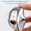 Cacacar for Subaru Key Fob Cover, Premium Soft TPU Leather Full Cover Protection Key Fob Case for Subaru Forester Outback BRZ Legacy CrossTrek Smart Key Protector,Silver