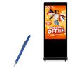 BoxWave Stylus Pen Compatible with PWR4GTR Digital Signage Display 55 Inch - FineTouch Capacitive Stylus, Super Precise Stylus Pen - Lunar Blue