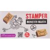 The Purple Cow - Stamper - Monster Maker Stamp Kit for Kids. Paint Stamper for Arts and Crafts. Develop Creativity with 31 Stamps and an Ink pad, for Girls and Boys Ages 6 to 16.