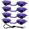 EVO FLEX Sunnies Flexible Tanning Bed Goggles UV Eye Protection Glasses 4 Pack (Purple), FDA Compliant